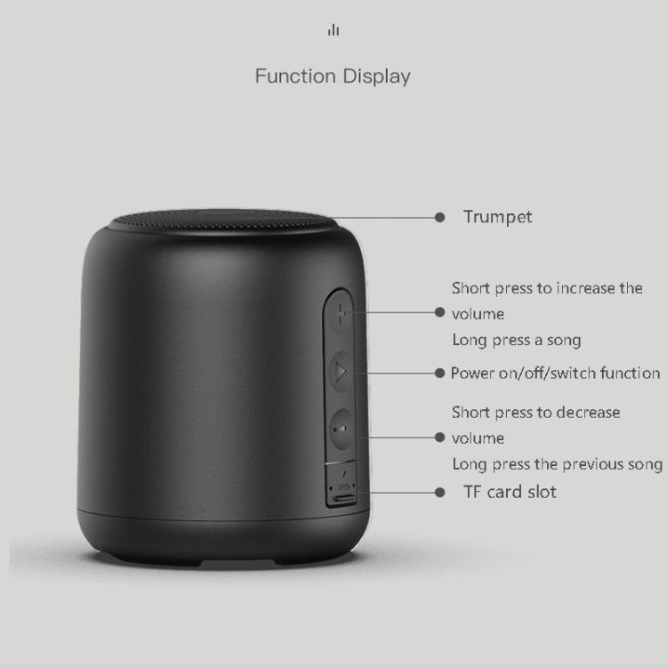 F9 TWS Mini Altifalante Bluetooth Portátil Suporte Cartão TF, Sem FM-Preto, Sem FM-Azul, Sem FM-Vermelho
