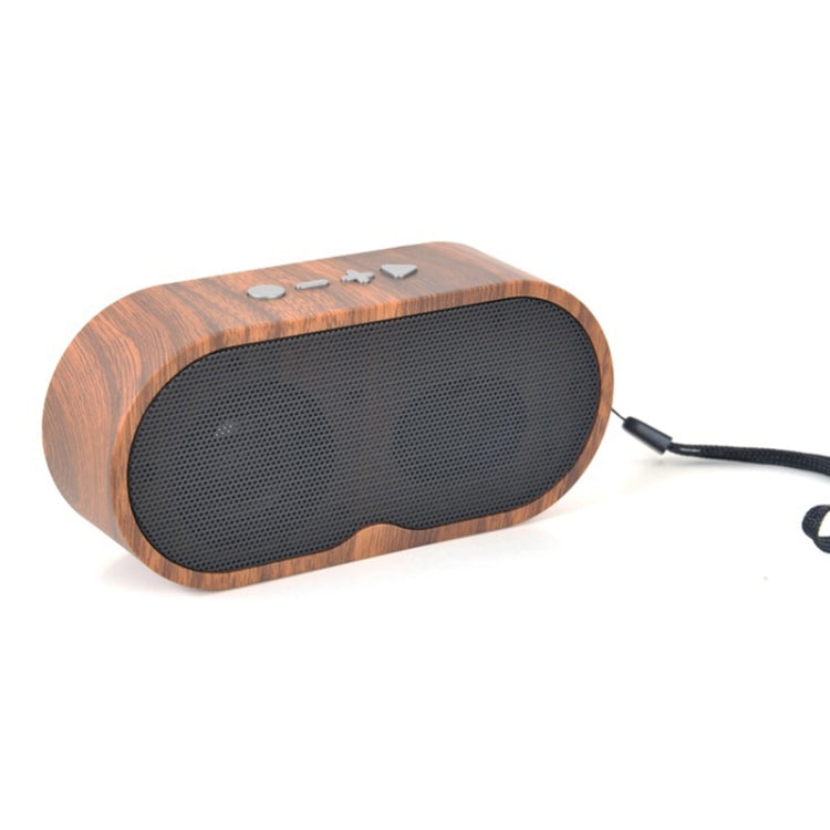 F3 Altifalante Bluetooth Mini Retro Grão de Madeira Suporte Cartão TF, Grão Escuro, Grão Claro