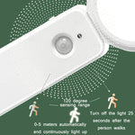 Luz Noturna Inteligente de Indução Corporal Humana LED 1,2W com Carregamento USB, Luz Quente com Sensor, Luz Branca com Sensor