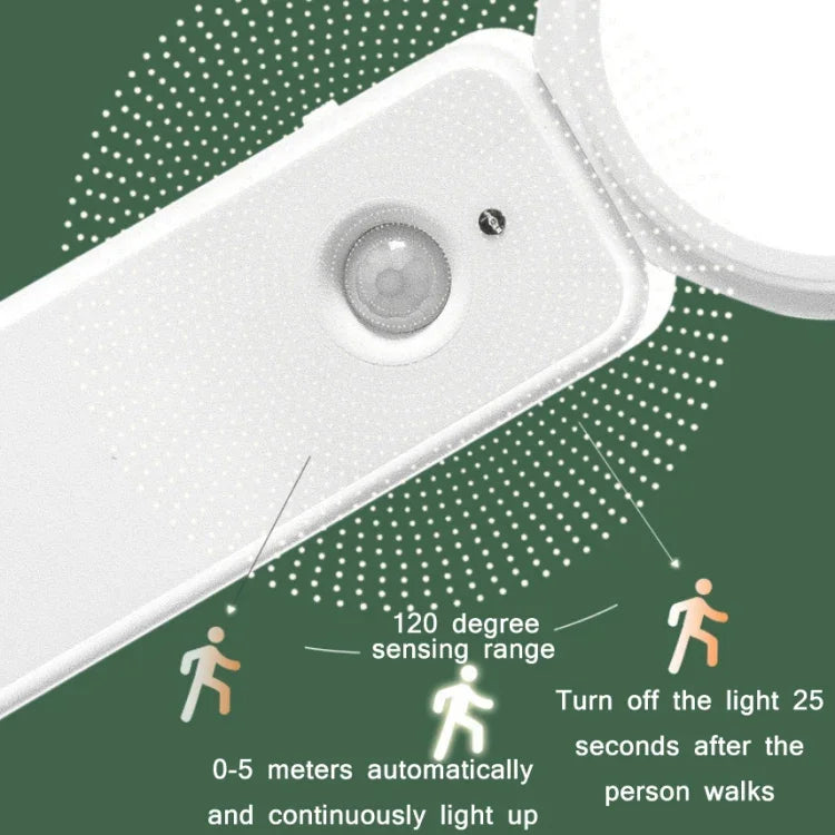 Luz Noturna Inteligente de Indução Corporal Humana LED 1,2W com Carregamento USB, Luz Quente com Sensor, Luz Branca com Sensor