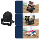 Carregador Rápido Sem Fios Vertical KH-18 15W com Suporte para Telemóvel, Preto, Branco