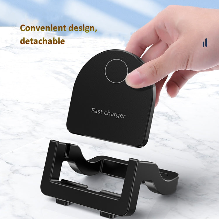 Carregador Rápido Sem Fios Vertical KH-18 15W com Suporte para Telemóvel, Preto, Branco