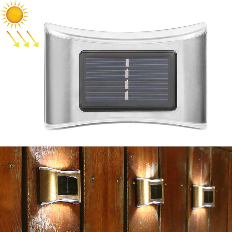 Lâmpada de Parede Solar para Jardim Exterior em Aço Inoxidável com 6 LEDs, Luz Branca, Luz Quente, Luz Colorida