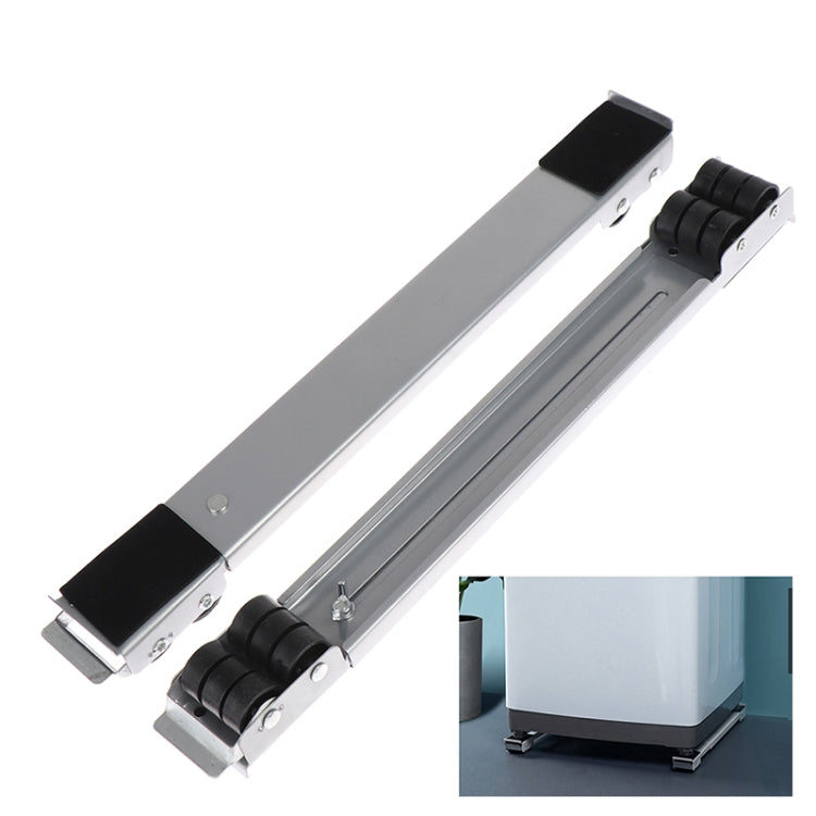 2 Peças Suporte para Máquina de Lavar Móvel e Ajustável Base para Frigorífico, Suporte para Máquina de Lavar (Prateado), Suporte para Máquina de Lavar (Branco)