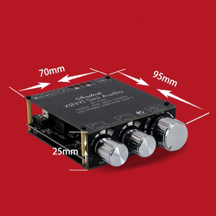 Módulo de Placa de Potência Digital Estéreo com Bluetooth 5.0 e Ajuste de Nível Prévio XINYI Sini T50H, Sini T50H