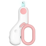 Cortador de Unhas para Animais com Luz LED na Linha de Sangue, Azul, Rosa