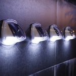 Luz de Parede Solar Impermeável para Pátio Exterior com 8 LEDs, Luz Branca, Luz Quente