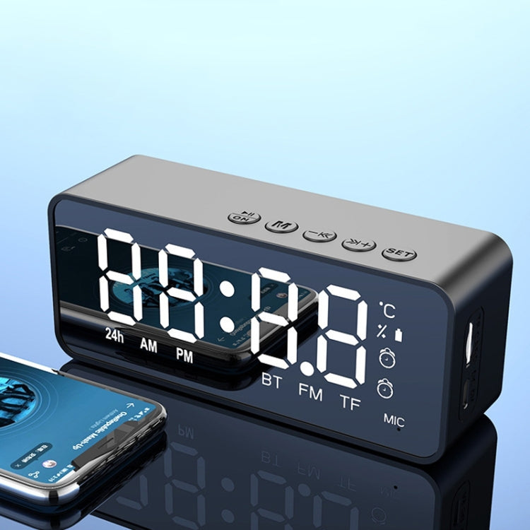 ZXL-G50 Mini Espelho Alarme Altifalante Bluetooth Suporte Cartão TF, ZXL-G50 Preto, ZXL-G50 Branco, ZXL-G50 Rosa