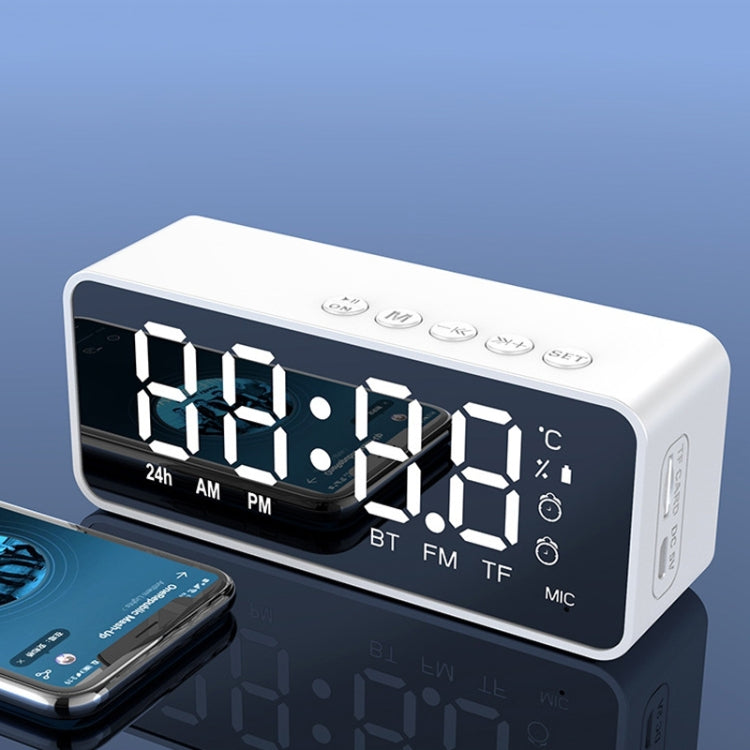 ZXL-G50 Mini Espelho Alarme Altifalante Bluetooth Suporte Cartão TF, ZXL-G50 Preto, ZXL-G50 Branco, ZXL-G50 Rosa