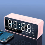 ZXL-G50 Mini Espelho Alarme Altifalante Bluetooth Suporte Cartão TF, ZXL-G50 Preto, ZXL-G50 Branco, ZXL-G50 Rosa