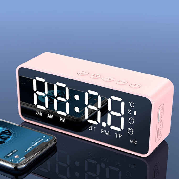 ZXL-G50 Mini Espelho Alarme Altifalante Bluetooth Suporte Cartão TF, ZXL-G50 Preto, ZXL-G50 Branco, ZXL-G50 Rosa