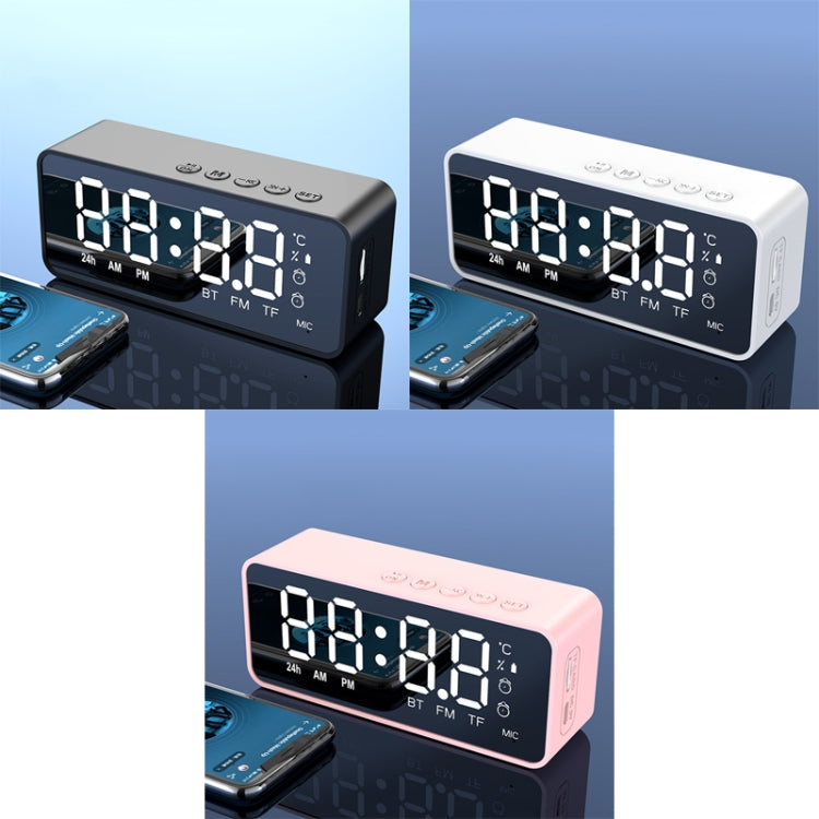 ZXL-G50 Mini Espelho Alarme Altifalante Bluetooth Suporte Cartão TF, ZXL-G50 Preto, ZXL-G50 Branco, ZXL-G50 Rosa