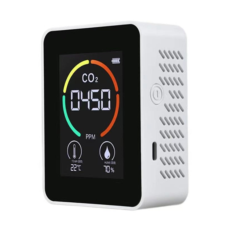 Medidor de CO2 com Exibição de Temperatura e Humidade, Detector de Qualidade do Ar de Dióxido de Carbono, 3 em 1 Semicondutor