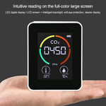 Medidor de CO2 com Exibição de Temperatura e Humidade, Detector de Qualidade do Ar de Dióxido de Carbono, 3 em 1 Semicondutor