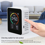 Medidor de CO2 com Exibição de Temperatura e Humidade, Detector de Qualidade do Ar de Dióxido de Carbono, 3 em 1 Semicondutor