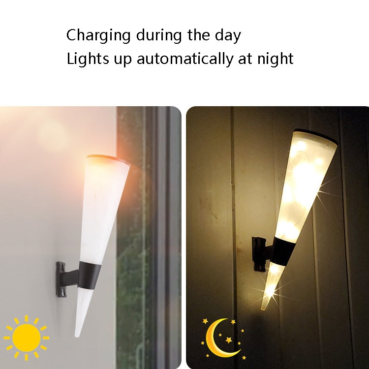 Lâmpada Solar de Parede Circular em Forma de Cone N231 para Jardim e Paisagem Exterior, Estilo:, Luzes de Cordão, Luz Colorida