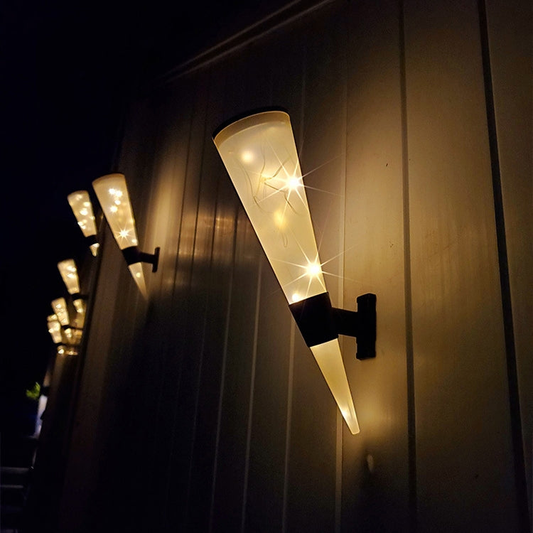 Lâmpada Solar de Parede Circular em Forma de Cone N231 para Jardim e Paisagem Exterior, Estilo:, Luzes de Cordão, Luz Colorida