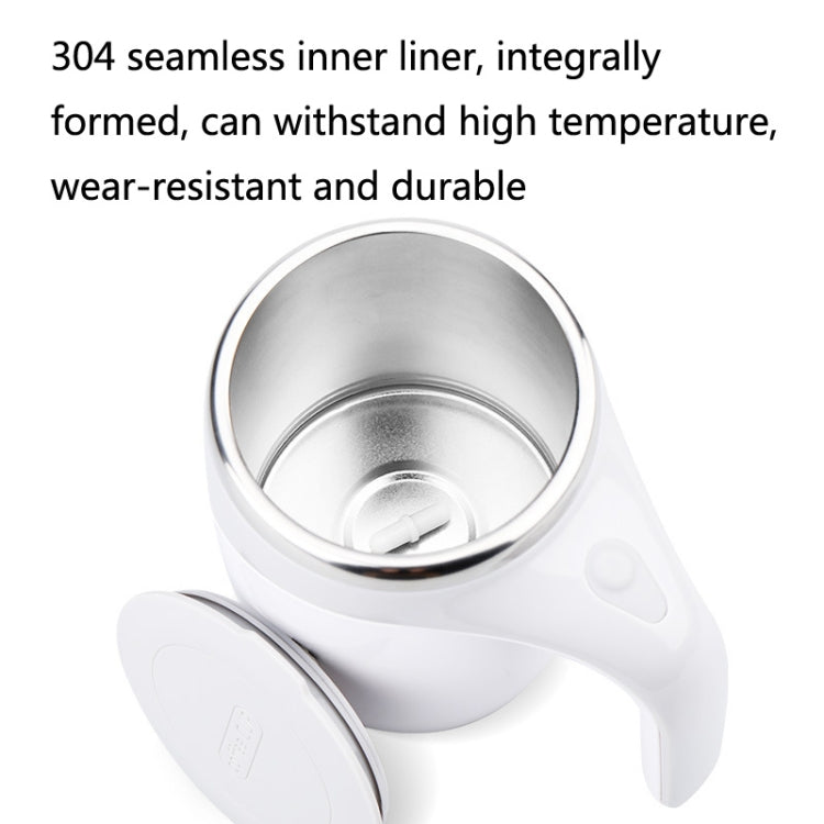 Copo Misturador Automático Magnetizado para Café em Aço Inoxidável A223, Branco, Castanho