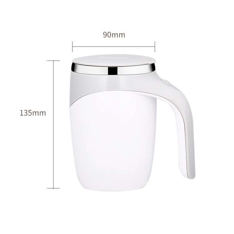 Copo Misturador Automático Magnetizado para Café em Aço Inoxidável A223, Branco, Castanho