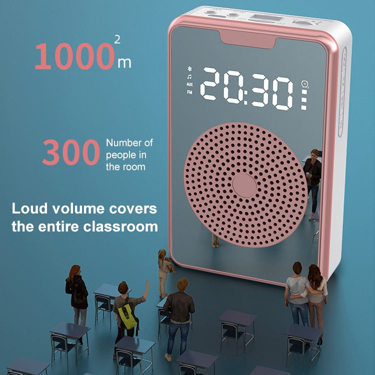 ZXL-H3 Amplificador Microfone de Ensino Portátil com Exibição de Tempo, Especificação:, H3 Com Fios (Preto), H3 Com Fios (Branco), H3 Com Fios (Ouro Rosa), H3 Sem Fios (Preto), H3 Sem Fios (Branco), H3 Sem Fios (Ouro Rosa)