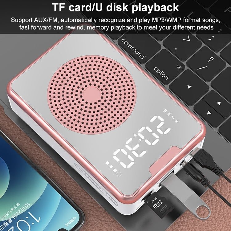 ZXL-H3 Amplificador Microfone de Ensino Portátil com Exibição de Tempo, Especificação:, H3 Com Fios (Preto), H3 Com Fios (Branco), H3 Com Fios (Ouro Rosa), H3 Sem Fios (Preto), H3 Sem Fios (Branco), H3 Sem Fios (Ouro Rosa)
