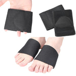 Suporte para Pé Plano Almofada Semicircular Bandagem Elástica Almofada para Pé, Preto S, Preto M, Preto L