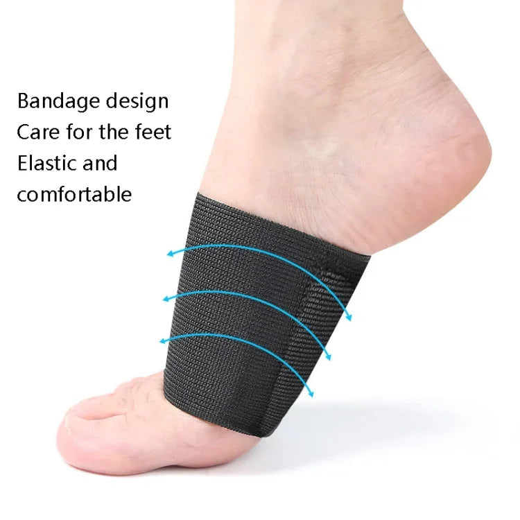 Suporte para Pé Plano Almofada Semicircular Bandagem Elástica Almofada para Pé, Preto S, Preto M, Preto L