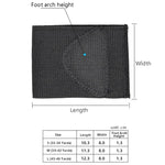 Suporte para Pé Plano Almofada Semicircular Bandagem Elástica Almofada para Pé, Preto S, Preto M, Preto L