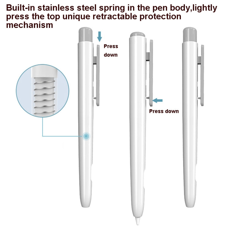 Estojo Automático Retrátil para Caneta Stylus com Duplo Clique Para Apple Pencil 2, Cinzento, Branco Pérola, Rosa, Verde Militar, Cinzento Espaço Profundo, Azul, Verde Grama, Roxo