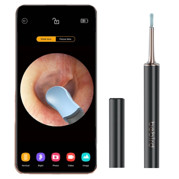 Bebird T15 Smart Visible Luminous Ear Pick Set, Star Black, Dawn White, Sky Lake Green