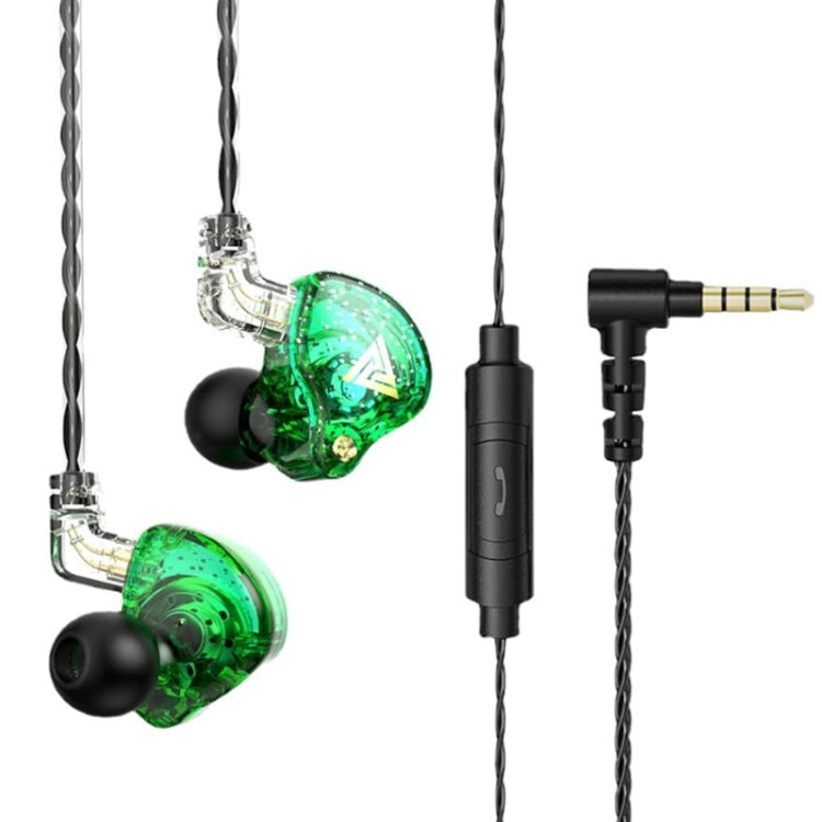 QKZ AK6 PRO Auriculares Intra-auriculares com Fio HiFi Subwoofer com Microfone, Colorido, Preto, Branco, Verde