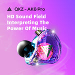 QKZ AK6 PRO Auriculares Intra-auriculares com Fio HiFi Subwoofer com Microfone, Colorido, Preto, Branco, Verde