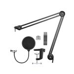 Suporte de Secretária para Microfone com Braço Cantilever e Suporte Giratório de 360 Graus, GAZ-40P W, GAZ-40P B, GAZ-40 W, GAZ-40 B