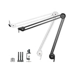 Suporte de Secretária para Microfone com Braço Cantilever e Suporte Giratório de 360 Graus, GAZ-40P W, GAZ-40P B, GAZ-40 W, GAZ-40 B
