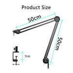 Suporte de Secretária para Microfone com Braço Cantilever e Suporte Giratório de 360 Graus, GAZ-40P W, GAZ-40P B, GAZ-40 W, GAZ-40 B