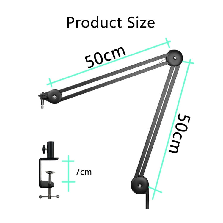 Suporte de Secretária para Microfone com Braço Cantilever e Suporte Giratório de 360 Graus, GAZ-40P W, GAZ-40P B, GAZ-40 W, GAZ-40 B