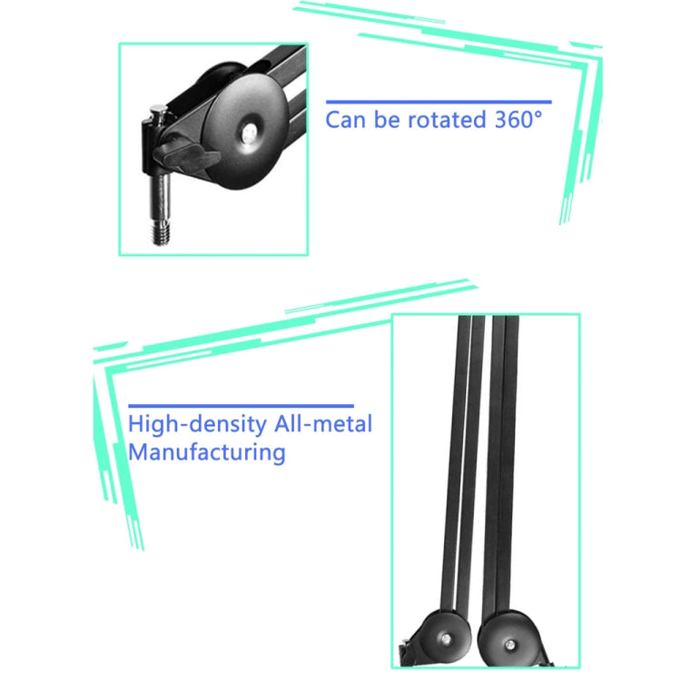 Suporte de Secretária para Microfone com Braço Cantilever e Suporte Giratório de 360 Graus, GAZ-40P W, GAZ-40P B, GAZ-40 W, GAZ-40 B