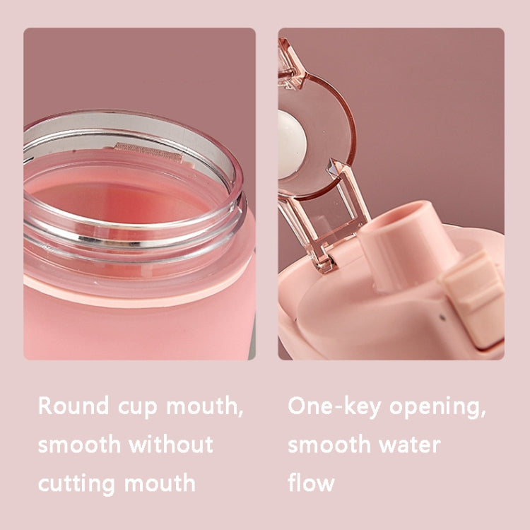 Copo Desportivo de Plástico de Grande Capacidade 1000ml com Cores em Gradiente, Rosa Cereja, Azul Céu, Cinzento Prateado