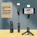 Mini Bastão Selfie Integrado Multifuncional Bluetooth, Especificação:, Q11S 76cm com Luz de Preenchimento, Q10S 70cm com Luz de Preenchimento, Q11 74CM sem Luz de Preenchimento, Q10 68CM sem Luz de Preenchimento