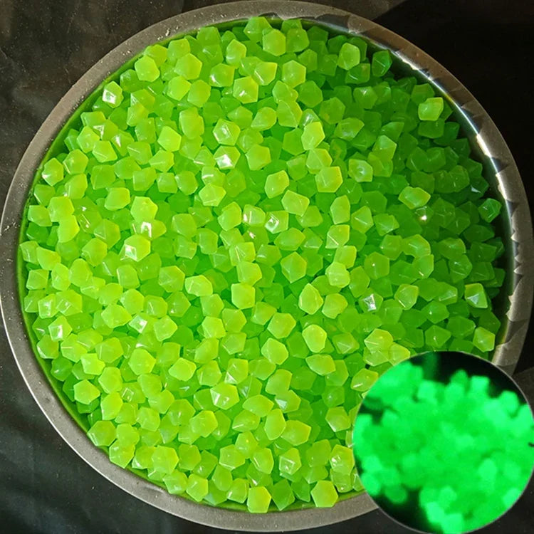 Pedra Rombóide Luminosa de Resina para Paisagem de Aquário de Jardim, Cor Mista, Azul, Ciano, Verde, Branco, Roxo, Amarelo, Vermelho