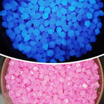 Pedra Rombóide Luminosa de Resina para Paisagem de Aquário de Jardim, Cor Mista, Azul, Ciano, Verde, Branco, Roxo, Amarelo, Vermelho