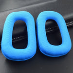 2 PCS Almofadas de Espuma para Auscultadores Logitech G35 / G930 / G430 / F450, Preto, Azul, Preto+Vermelho