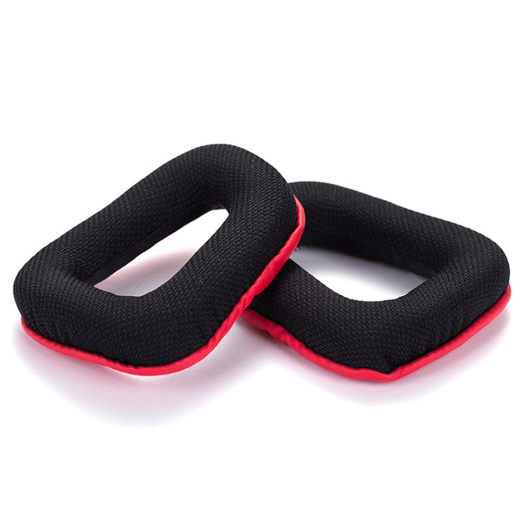 2 PCS Almofadas de Espuma para Auscultadores Logitech G35 / G930 / G430 / F450, Preto, Azul, Preto+Vermelho