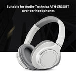 2 PCS Almofadas de Pele Proteica para Auscultadores Audio-Technica ATH-SR30BT, Pele Proteica Preta