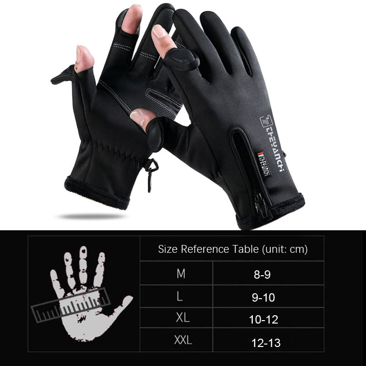 Luvas Quentes para Desporto ao Ar Livre, Sem Dedos, para Ciclismo e Pesca, Compatíveis com Ecrã Tátil, M, L, XL, XXL