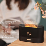 Difusor de Aroma Flame com Luz Noturna e Humidificador, Monocromático (Branco), Monocromático (Preto)