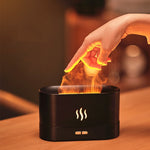Difusor de Aroma Flame com Luz Noturna e Humidificador, Monocromático (Branco), Monocromático (Preto)