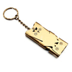 Apito de Sobrevivência de Alta Decibéis em Aço Inoxidável com Três Tubos para Exterior, Prateado, Cinza, Preto, Colorido, Dourado