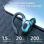 Auricular Desportivo Estéreo Sem Fios Bluetooth 5.1 F8, Auricular Único (Preto), Auricular Único (Branco), Auricular Único (Preto+Vermelho), Auricular Único (Preto+Azul), Auricular Único (Preto+Verde)