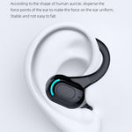 Auricular Desportivo Estéreo Sem Fios Bluetooth 5.1 F8, Auricular Único (Preto), Auricular Único (Branco), Auricular Único (Preto+Vermelho), Auricular Único (Preto+Azul), Auricular Único (Preto+Verde)